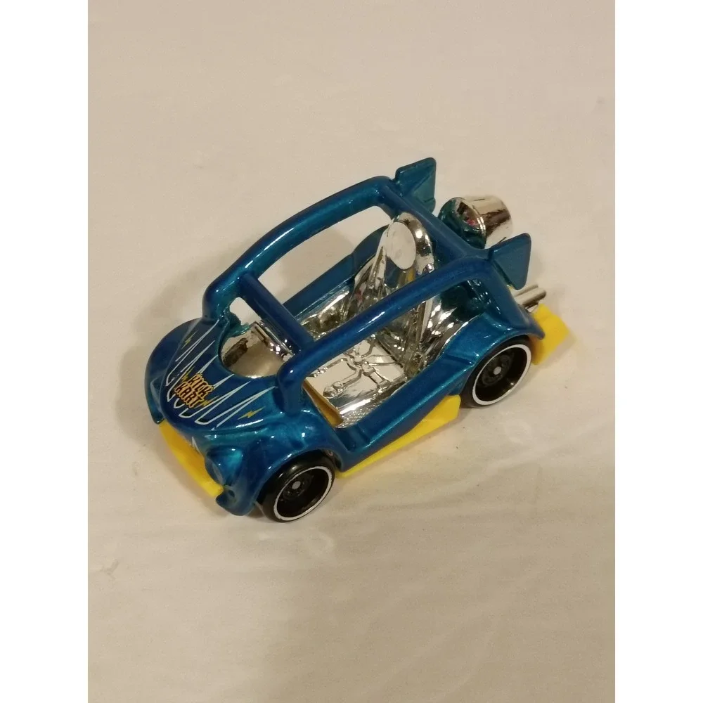 Hot Wheels Kick Kart Blue Metallic Yellow Base Diecast Car 1:64 Scale
